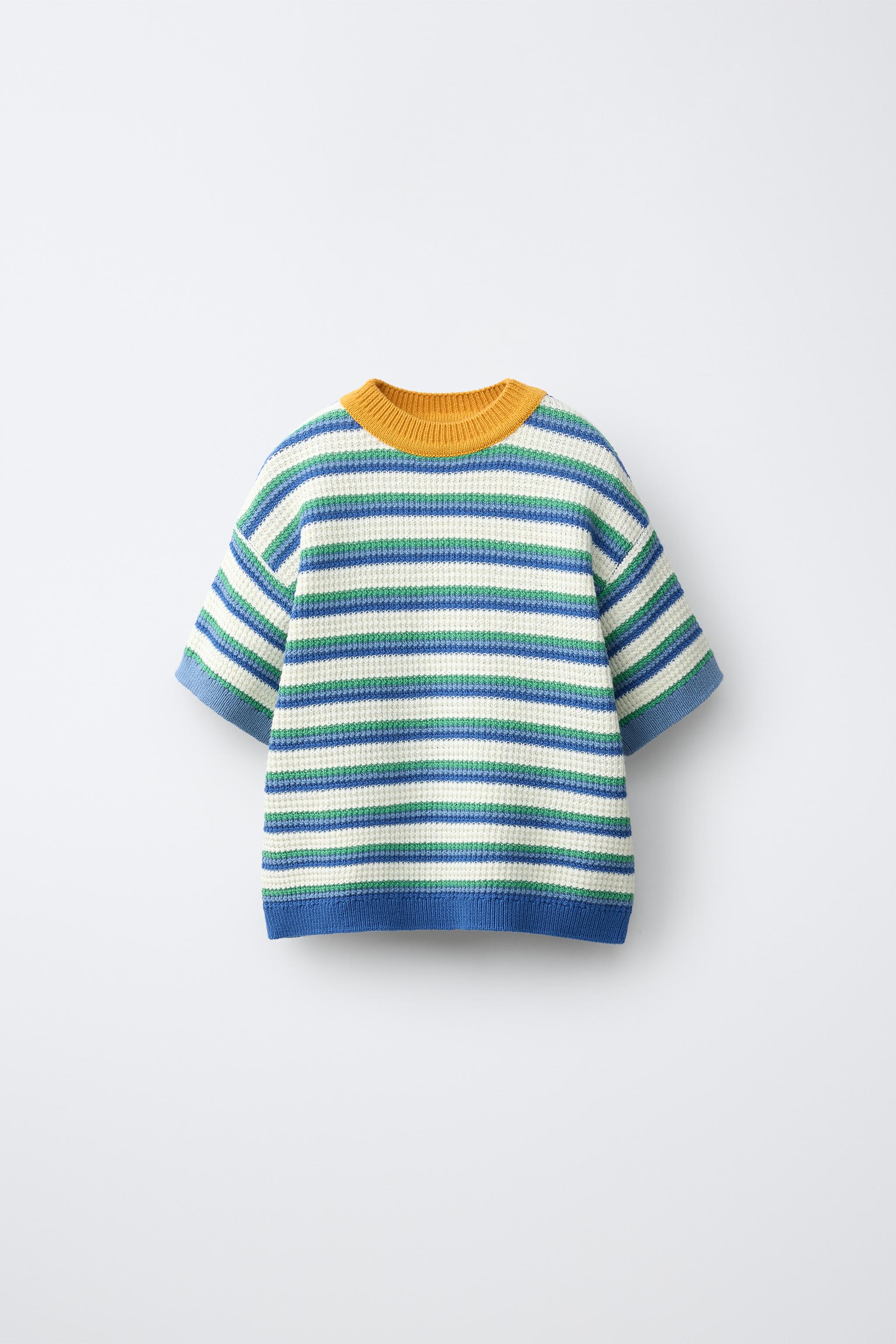 STRIPED KNIT T-SHIRT